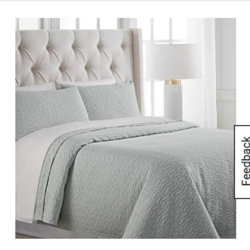 Modern Southern Home Twin Coverlet Cotton Set New